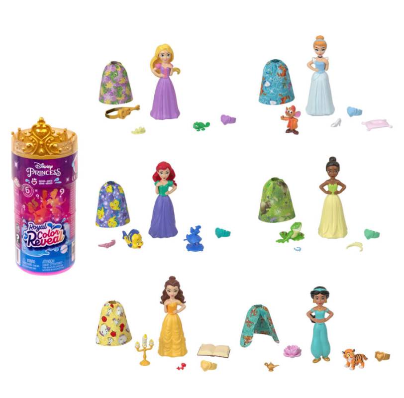 Disney Princess Color Reveal Dolls With 6 Surprises (Random Pick)